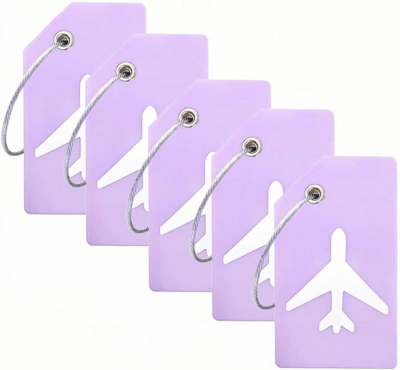 Ovener 5Pack Silicone Luggage Tag with Name ID Card Perfect to Quickly Spot Luggage Suitcase by - Image 1